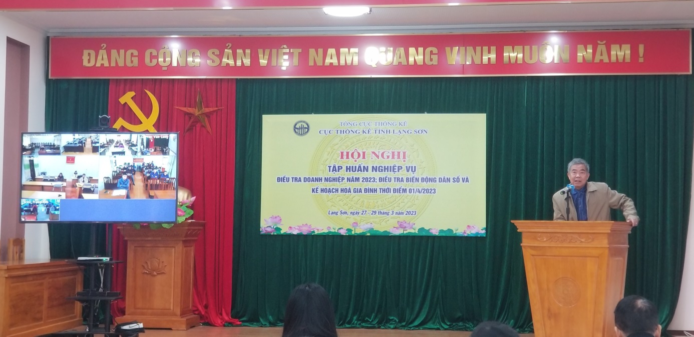 Cục Thống kê tỉnh Lạng Sơn tổ chức Hội nghị tập huấn nghiệp vụ Điều tra Doanh nghiệp năm 2023; Điều tra Biến động dân số và kế hoạch hoá gia đình thời điểm 01/4/2023.